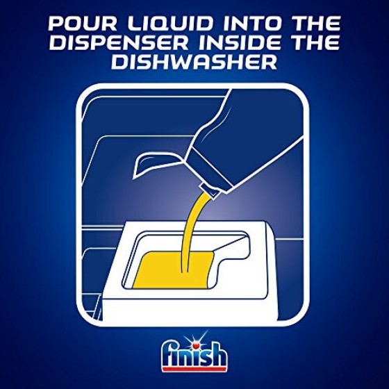 Finish オールインワン 食器洗い機用ジェル | 香り：レモン | 内容量：700ml、5本セット | すばやく溶けて食器をピカピカに洗い上げる